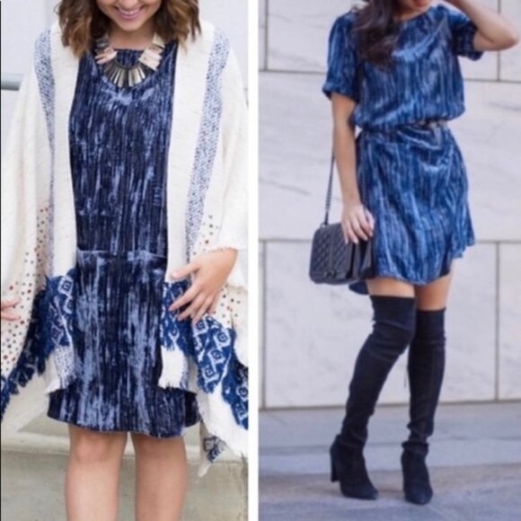 Anthropologie Floreat Crushed Velvet Burnout Tunic Oversized Dress - Picture 12 of 12